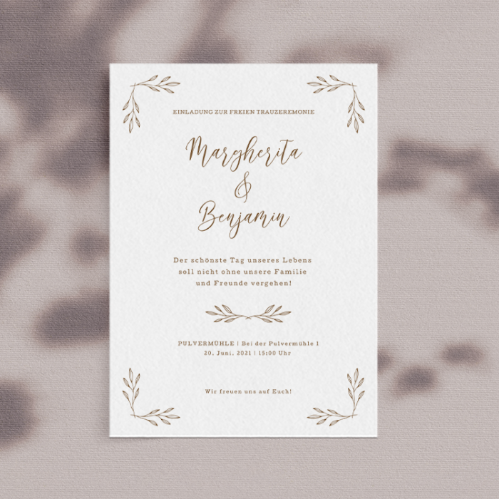 Hochzeitseinladung Vorlage – Margherita