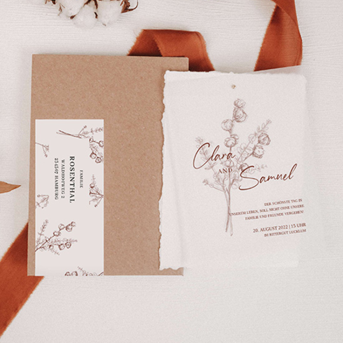 Clara – DIY Hochzeitseinladung mit Eukalyptus