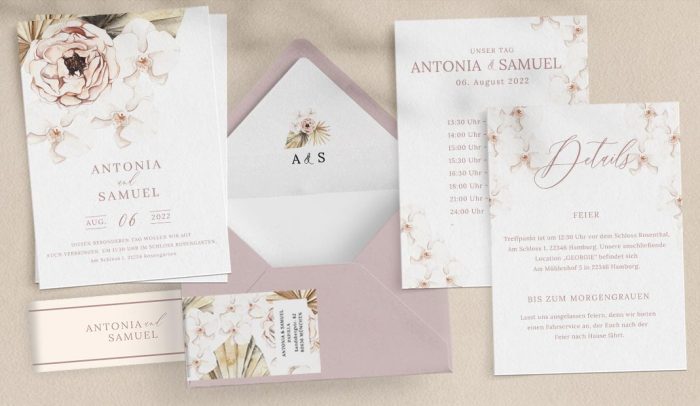 Antonia – DIY Hochzeitseinladung Bundle