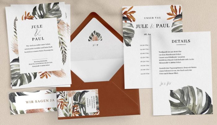 Jule- DIY Hochzeitseinladung Bundle