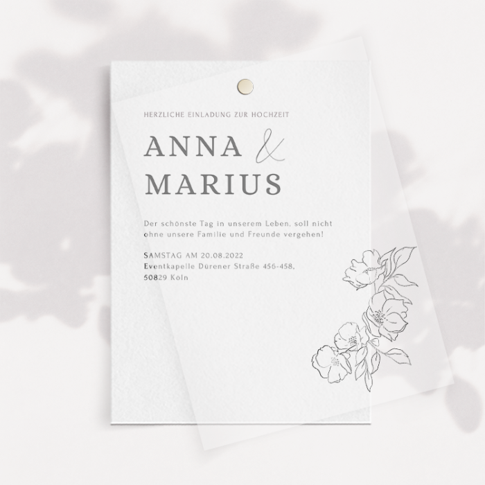 Anna – Hochzeitseinladung Vorlage