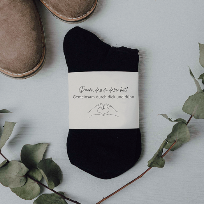 Hochzeitsgeschenk Socken Banderole für den Brautvater