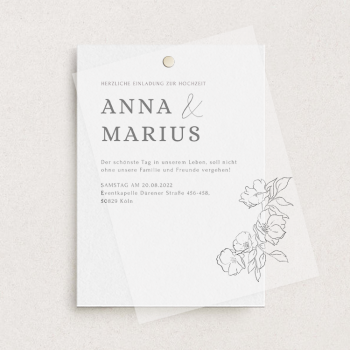 Hochzeitseinladung Vorlage – Anna