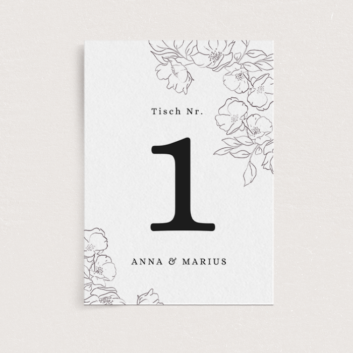 Tischnummer Vorlage – Anna